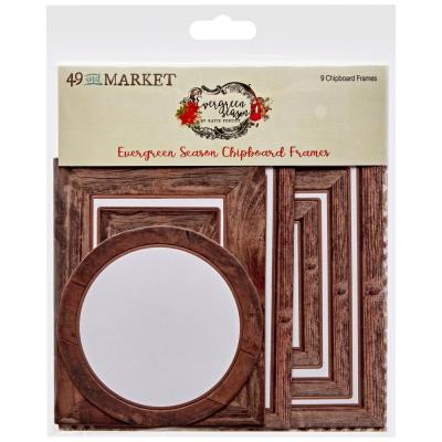 49 And Market Evergreen Season - Chipboard Frames